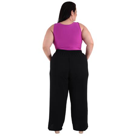 Imagem de Calça Pantalona Plus SIze Feminina Cintura Alta Dunas Tendencia