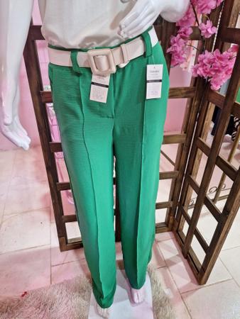 Calça Pantalona Ananda Verde Bandeira