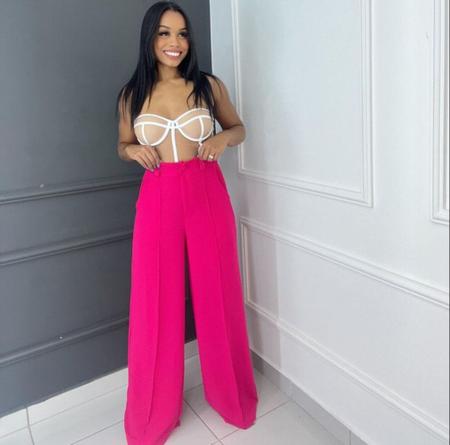 Calça pantalona tendencia hot sale