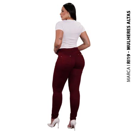 Calça para Mulheres Altas Skinny Cintura Média Levanta Bumbum Ri19 Transforme Seu Look Imagem de Calça para Mulheres Altas Skinny Cintura Média Levanta Bumbum Ri19 Transforme Seu Look