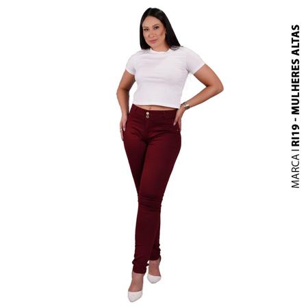 Calça para Mulheres Altas Skinny Cintura Média Levanta Bumbum Ri19 Transforme Seu Look Imagem de Calça para Mulheres Altas Skinny Cintura Média Levanta Bumbum Ri19 Transforme Seu Look