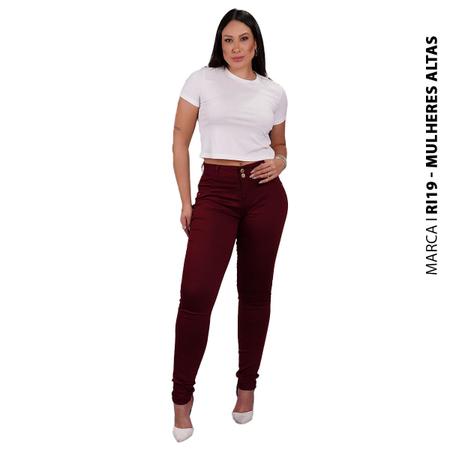 Calça para Mulheres Altas Skinny Cintura Média Levanta Bumbum Ri19 Transforme Seu Look Imagem de Calça para Mulheres Altas Skinny Cintura Média Levanta Bumbum Ri19 Transforme Seu Look