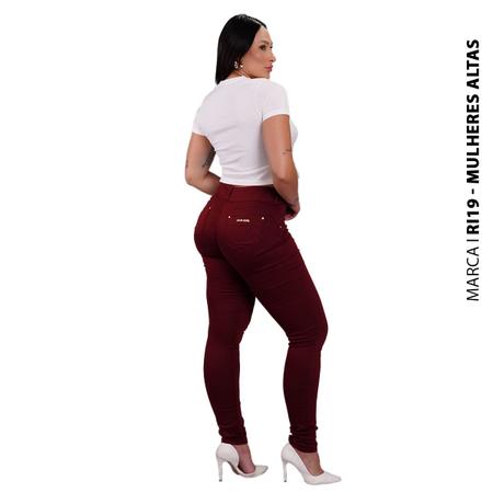 Calça para Mulheres Altas Skinny Cintura Média Levanta Bumbum Ri19 Transforme Seu Look Imagem de Calça para Mulheres Altas Skinny Cintura Média Levanta Bumbum Ri19 Transforme Seu Look
