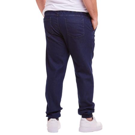 Imagem de Calça Plus Size Jogger Jeans Sarja Colorida Masculina Punho