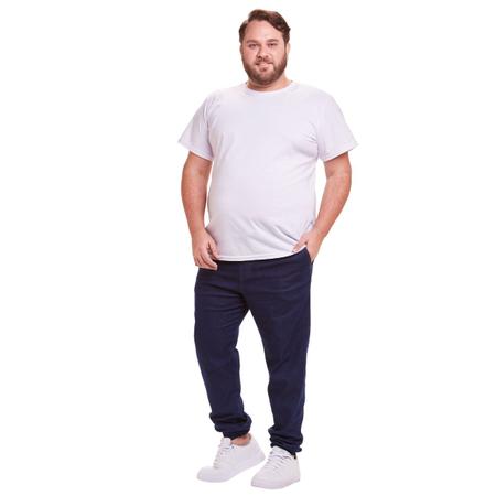 Imagem de Calça Plus Size Jogger Jeans Sarja Colorida Masculina Punho