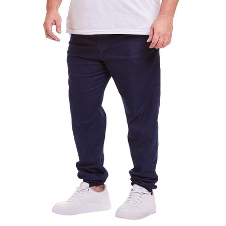 Imagem de Calça Plus Size Jogger Jeans Sarja Colorida Masculina Punho