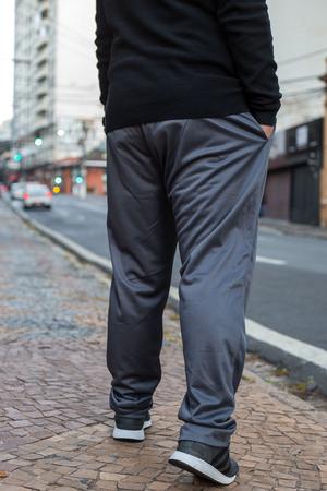 Imagem de Calça Plus Size Masculina Treino Esporte Helanca Flanelada 