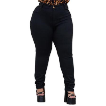 Max Premium Jeans  Calça Jeans Plus Size Feminina Tradicional Com Ziper na  Barra Skinny Lycra