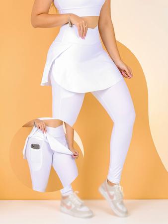 Calça Saia Legging Com Bolso Tapa Bumbum Moda Fitness Evangélica Treino  Academia The Start - Calça Legging - Magazine Luiza