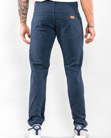 Imagem de Calça Sarja Masculina Slim Fit Básica 22191 Marinho