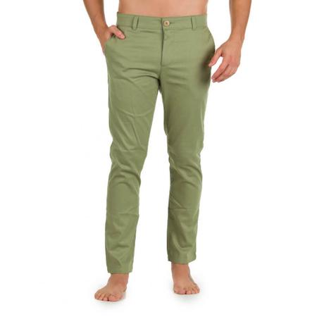 Cal a Sarja Masculina Verde Oliva Vaca L ca Cal as Masculina