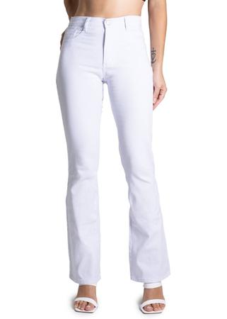 Calça Sarja Sawary Boot Cut - 276124 Branco Imagem de Calça Sarja Sawary Boot Cut - 276124 Branco