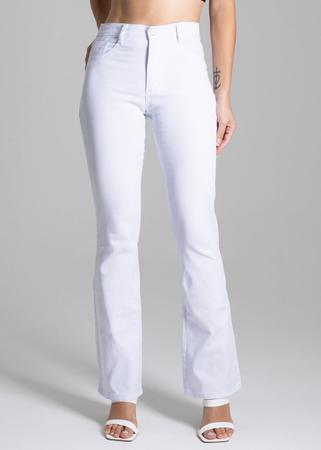 Calça Sarja Sawary Boot Cut - 276124 Branco Imagem de Calça Sarja Sawary Boot Cut - 276124 Branco