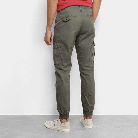 Calça sarja watkins & store krown cargo jogger masculina