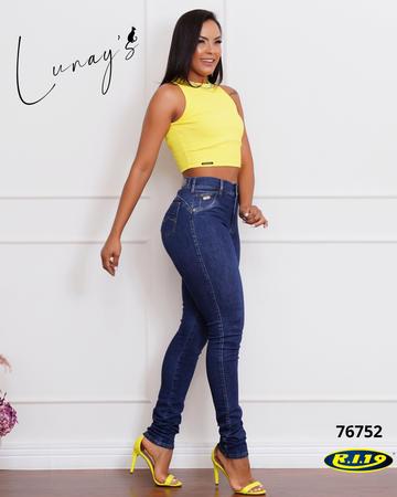 Calça Skinny Cintura Alta Mulheres Altas Ri19 L633 Imagem de Calça Skinny Cintura Alta Mulheres Altas Ri19 L633