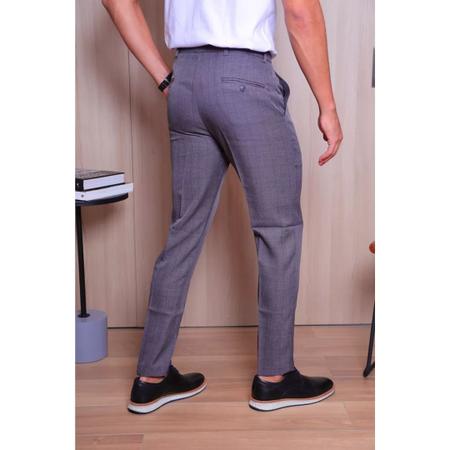 Imagem de Calça Social Alfaiataria Xadrez Masculina Qualidade Premium