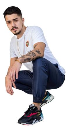 Cal a Tactel Masculina Jogger Bolsos Barata Elastico Barra FR