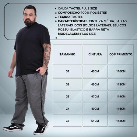 Calça tactel masculina plus size cheap