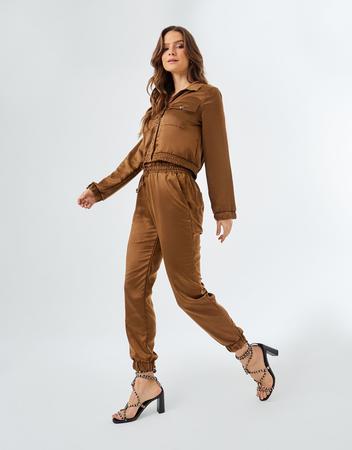 Calça jogger acetinada sales