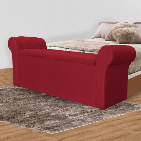 Imagem de Calçadeira Baú Para Cama Box Casal Queen 160cm Cancun Suede Cores - DS Estofados