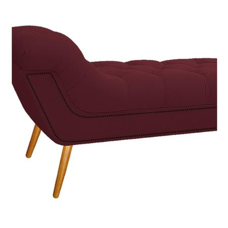 Imagem de Calçadeira Estofada Veneza 160 cm Queen Size Suede Bordô - Doce Sonho Móveis