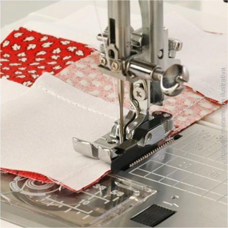 Imagem de Calcador sapata patchwork com gia 1/4' máquina doméstica singer, janome, brother...- 200008107, 200318022, 200318000...