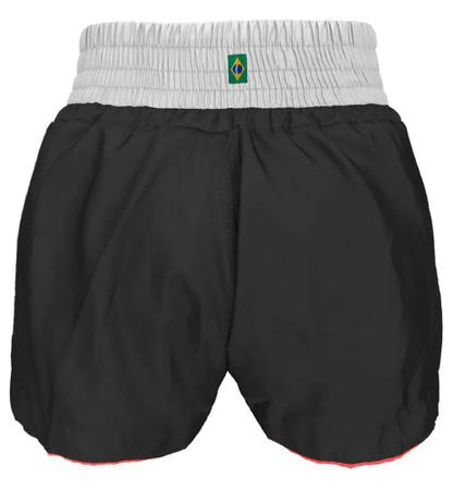 Calção Short Muay Thai / Kickboxing Caveira War - Preto - Cintura Branca - Uppercut Imagem de Calção Short Muay Thai / Kickboxing Caveira War - Preto - Cintura Branca - Uppercut