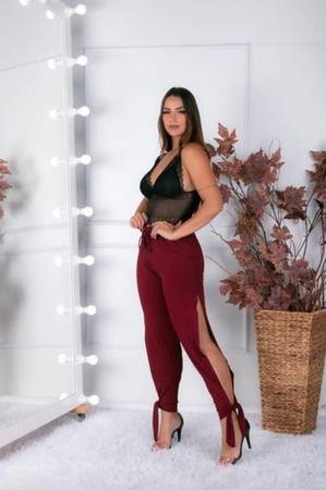 Calça lateral on sale aberta