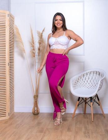 Calça pantacourt cheap aberta