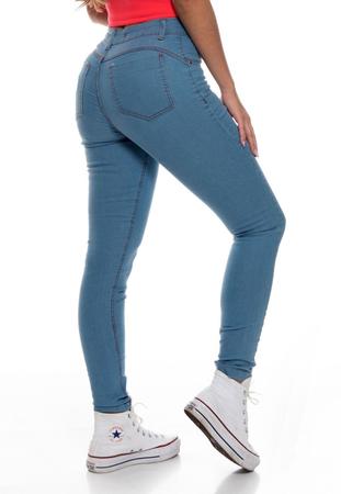 Imagem de Calças Jeans Feminino Skinny Colada Com Barra Justa Comprida e Conforto Garantido