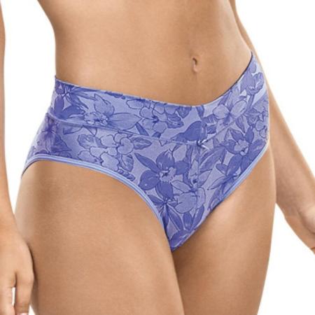 Imagem de Calcinha Calça Cavada Olimpo DeMillus 26639 Tamanho GR Estampa Exclusiva Em Elastano Cor Lavanda