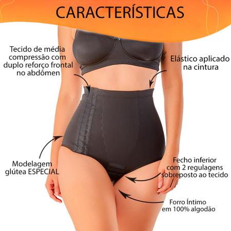 Calcinha Cinta Calça Alta Modeladora Vi Lingerie Média Compressão