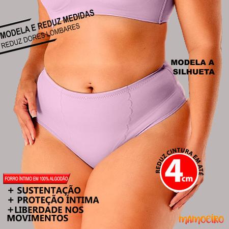 Calcinha Cinta Calça Baixa Média Compressão Vi Lingerie Reduz Medidas  Ressalta Glúteo Forro íntimo - Calcinha - Magazine Luiza