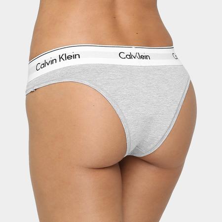 Calcinha Tanga Calvin Klein Elástico Estampado - Calcinha