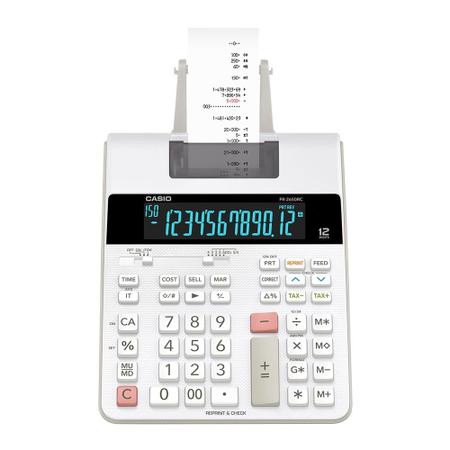 Imagem de Calculadora Casio c/ impressora 12 dígitos FR-2650RC - Bivolt 
