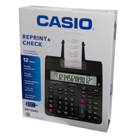 Imagem de Calculadora Casio c/ impressora, 12 dígitos HR-150RC