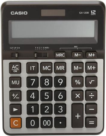 Imagem de Calculadora Casio de Mesa Grande GX-120B-W-DC 12 Dígitos Prata 28215