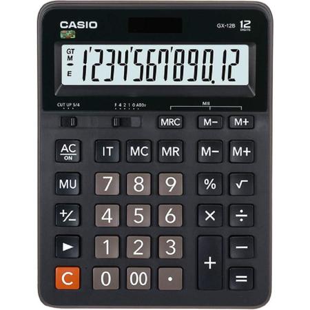Imagem de Calculadora Casio de Mesa Grande GX-12B 12 Dígitos Preta 28217
