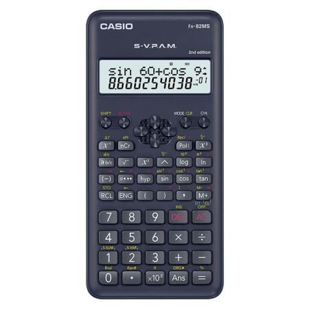 Imagem de Calculadora científica Casio c/ 240 funções, visor de 2 linhas e 10 dígitos FX-82MS-2-S4DH