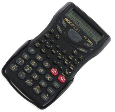 Calculadora Científica Preta PS-89MS Hoopson* - MERCORIENTAL Imagem de Calculadora Científica Preta PS-89MS Hoopson*