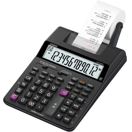 Imagem de Calculadora Com Bobina Casio Hr-100rc-bk Bivolt Original