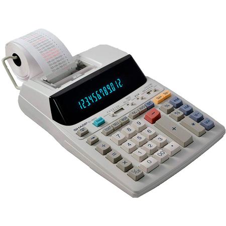 Imagem de Calculadora com Impressora Sharp EL-1801V 110V Branco