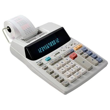 Imagem de "Calculadora com Impressora Sharp EL-1801V - Facilidade na Contabilidade - Branca"