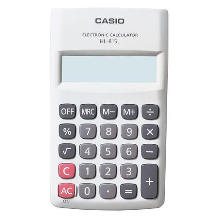Imagem de Calculadora de bolso 8 dígitos hl-815l-we-s4-dp branca - CASIO