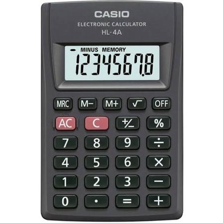 Imagem de Calculadora de Bolso 8 Digitos HL4A Preta Casio