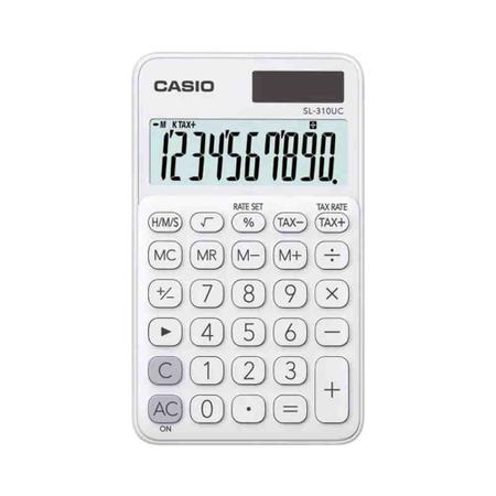 Imagem de Calculadora de Bolso Branca 10 dígitos Casio SL-310UC-WE-N-DC