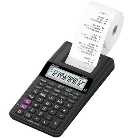Calculadora de Impressão Casio HR-8RC-BK Preta Imagem de Calculadora de Impressão Casio HR-8RC-BK Preta