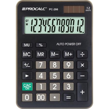 Imagem de Calculadora de mesa 12 dig. gde. preta pc286