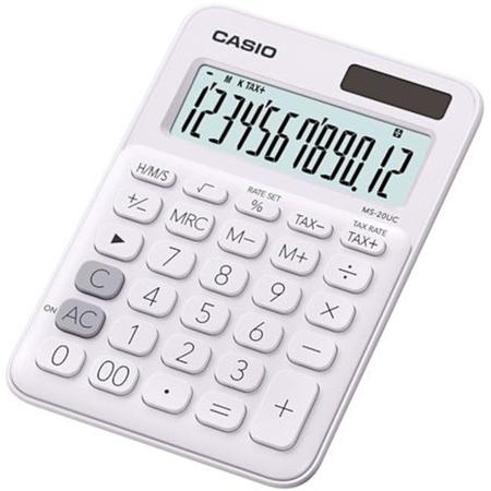 Imagem de Calculadora De Mesa 12 Dígitos Com Cálculo De Horas E Big Display Ms-20uc-we-n-dc Branca