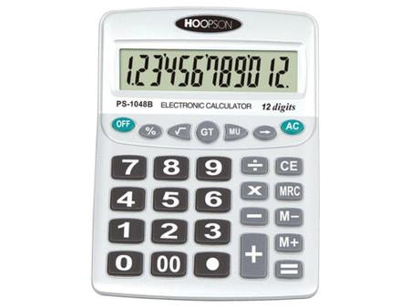 Calculadora de Mesa 12 Dígitos - Hoopson - PS-1048B Imagem de Calculadora de Mesa 12 Dígitos - Hoopson - PS-1048B
